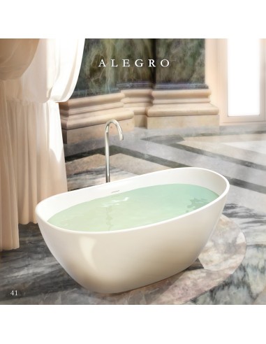 Virta Alegro Freestanding Stone 64" Bathtub