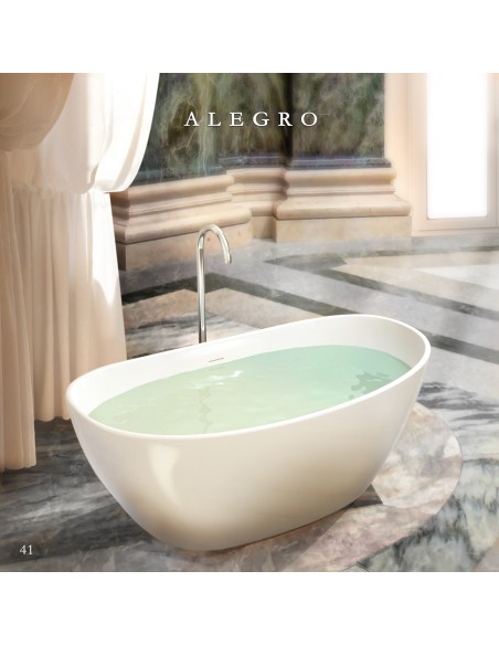 Virta Alegro Freestanding Stone 64" Bathtub