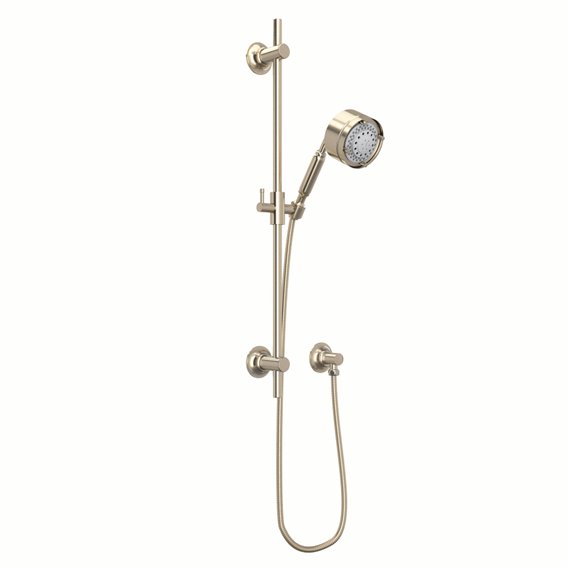 Perrin & Rowe Graceline Handshower Set With 24" Slide Bar and 5-Function Handshower