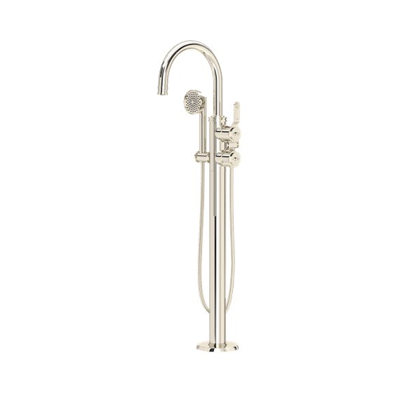 Perrin & Rowe Armstrong Single Hole Floor-mount Tub Filler Trim With C-Spout