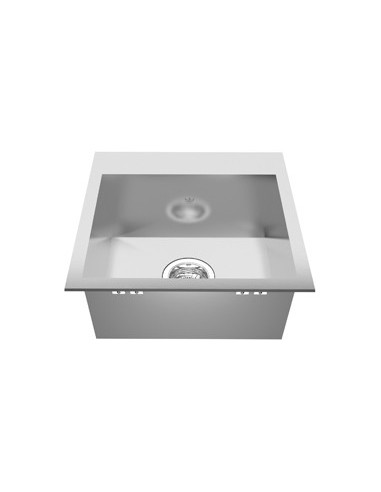 Kindred QSLF1717 20 gauge hand fabricated dual mount single bowl ledgeback sinks