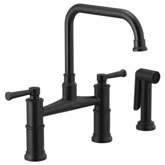 BRIZO ARTESSO 62525LF TWO HANDLE BRIDGE KITCHEN FAUCET WITH SPRAY 