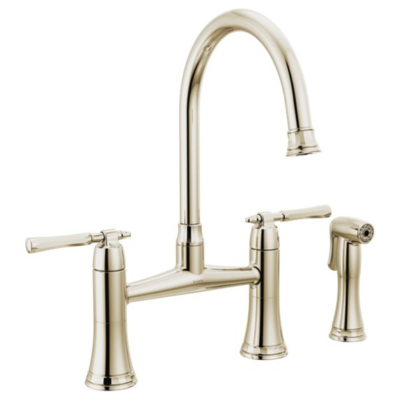 BRIZO TULHAM 62558LF BRIDGE FAUCET WITH SPRAY - 2L 