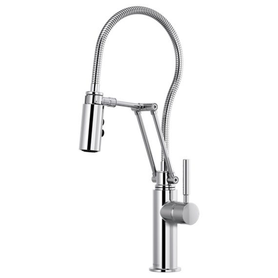 BRIZO SOLNA 63121LF ARTICULATING FAUCET WITH FINISHED HOSE