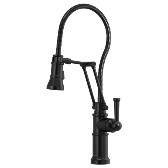 BRIZO ARTESSO 63125LF ARTICULATING FAUCET WITH FINISHED HOSE 