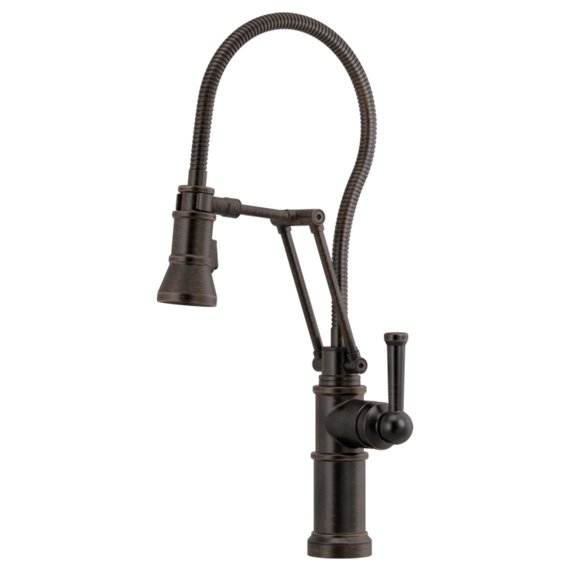 BRIZO ARTESSO 63125LF ARTICULATING FAUCET WITH FINISHED HOSE 