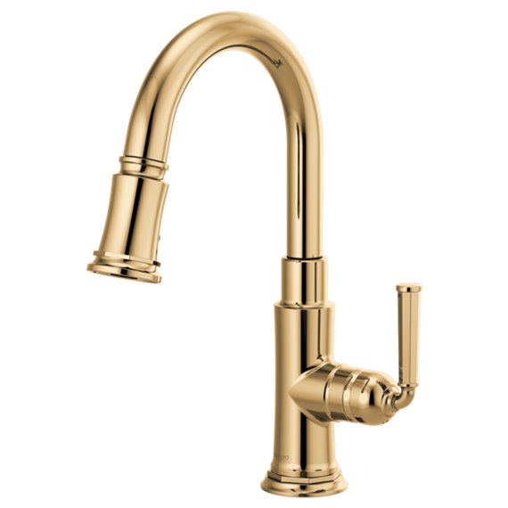 BRIZO ROOK 63974LF SINGLE HANDLE PULL-DOWN PREP KITCHEN FAUCET 