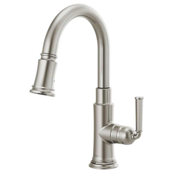 BRIZO ROOK 63974LF SINGLE HANDLE PULL-DOWN PREP KITCHEN FAUCET 