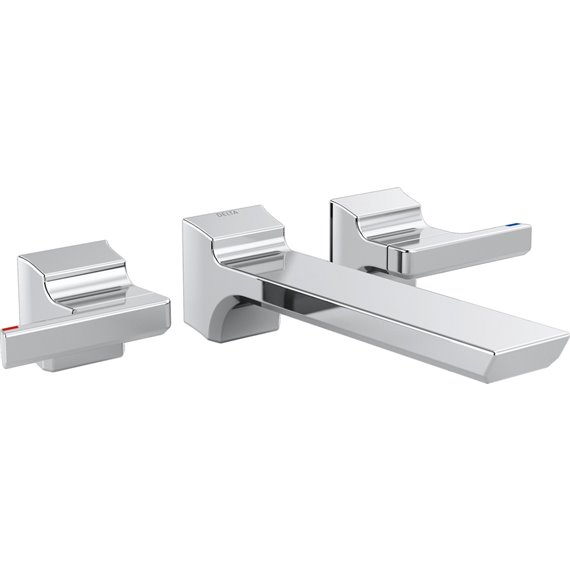 DELTA PIVOTAL T3599LF-WL TWO HANDLE WALL MOUNTED FAUCET                              