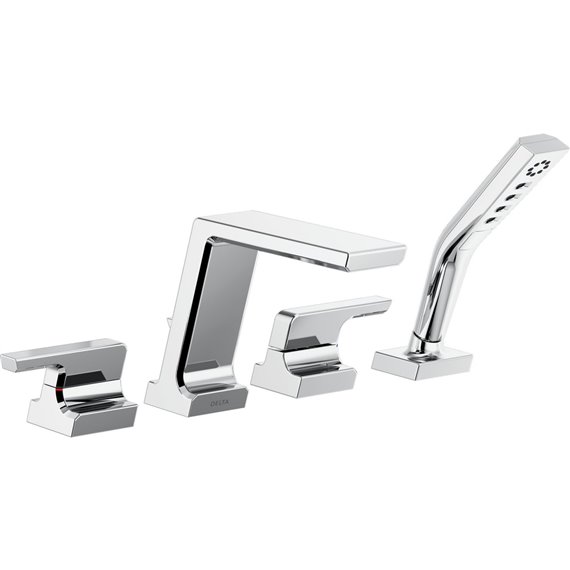 DELTA PIVOTAL T4799 4 HOLE ROMAN TUB FAUCET                                     