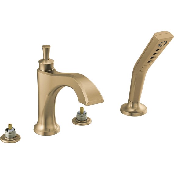 DELTA DORVAL T4756-LHP ROMAN TUB FAUCET TRIM W/ HS W/O HANDLES 