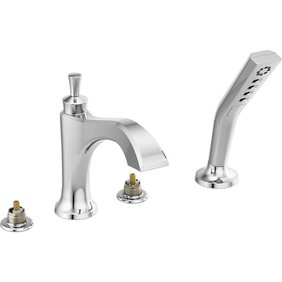 DELTA DORVAL T4756-LHP ROMAN TUB FAUCET TRIM W/ HS W/O HANDLES 