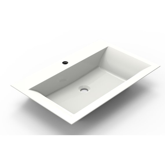 Graff FIN00-1-NO Finezza Countertop/Drop-In Sink with Single Faucet Hole