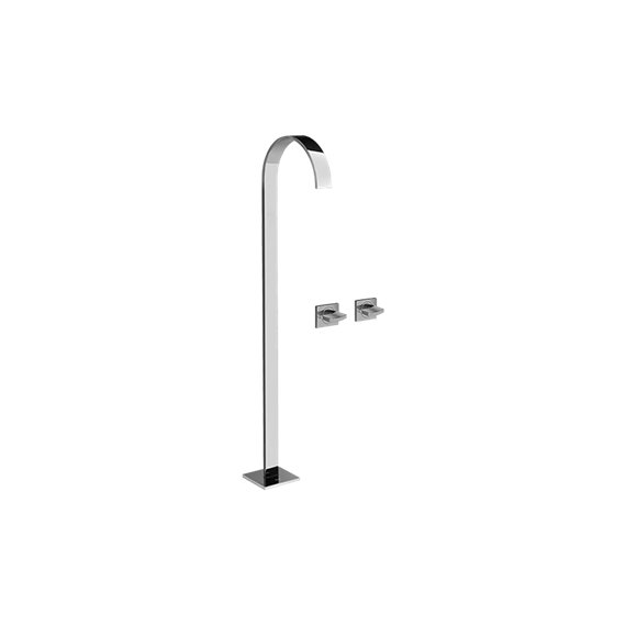 Graff G-1852-C14U Sade Floor-Mounted Tub Filler with Wall-Mounted Handles