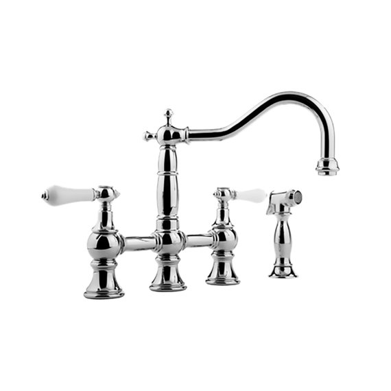 Graff G-4845-LC1 Adley Bridge Kitchen Faucet with Side Spray 