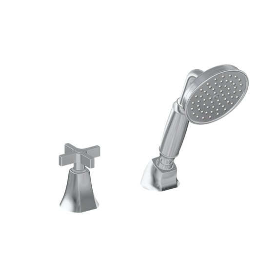 Graff G-6856-C15B-T Finezza DUE Deck-Mounted Handshower and Diverter Set with Cross Handle - Trim Only 