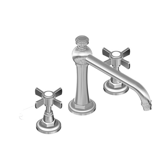 Graff G-6950-C16B Camden  Roman Tub Set with Cross Handle - Rough and Trim