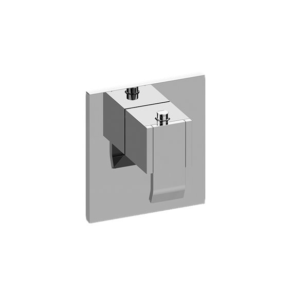 Graff G-8043-LM38E-T M-Series Square Thermostatic Valve Trim Plate with Qubic Handle