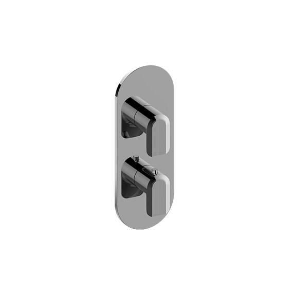 Graff G-8047-LM58E0-T M-Series Round Thermostatic 2-Hole Trim Plate and Handle - Trim Only 