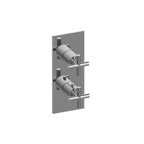 Graff G-8048-C17E0-T M-Series Square 2-Hole Trim Plate with Terra Handles - Vertical Installation