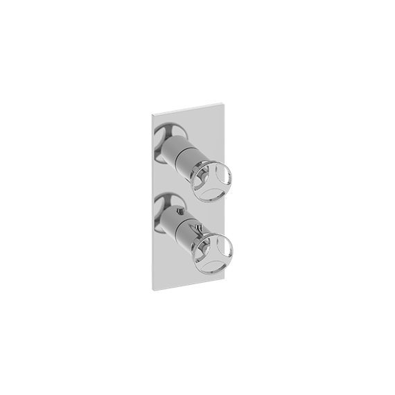 Graff G-8048-C19E0-T M-Series Square 2-Hole Trim Plate with Harley Handles - Vertical Installation