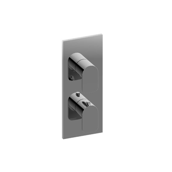 Graff G-8048-LM42E0-T M-Series Square Thermostatic 2-Hole Trim Plate and Handle - Trim Only 