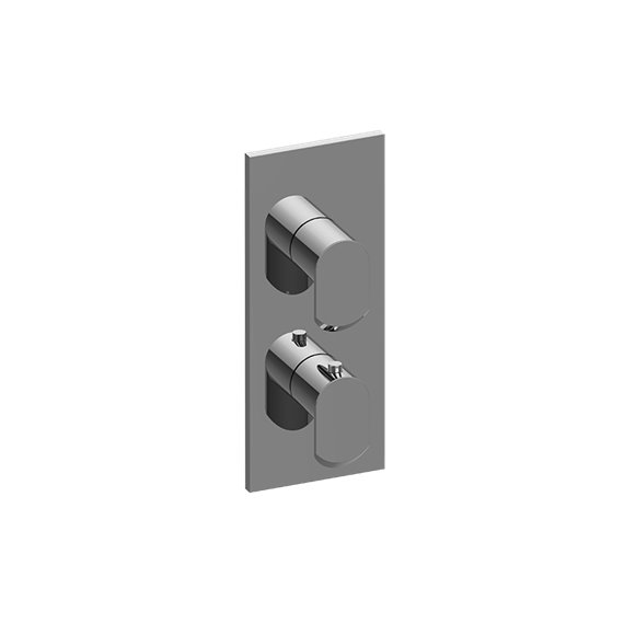 Graff G-8048-LM45E0-T M-Series Square 2-Hole Trim Plate with Phase Handles - Vertical Installation