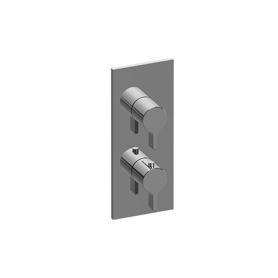 Graff G-8048-LM46E0-T M-Series Square 2-Hole Trim Plate with Terra Handles - Vertical Installation