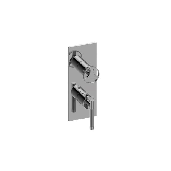 Graff G-8048-LM57C19-T M-Series Square 2-Hole Trim Plate with Harley Handles - Vertical Installation