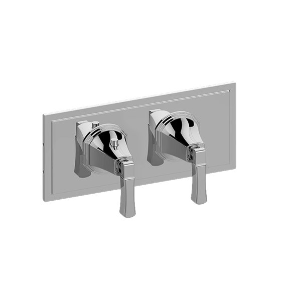 Graff G-8049H-LM47E0-T M-Series Finezza UNO 2-Hole Trim Plate with Lever Handles - Horizontal Installation