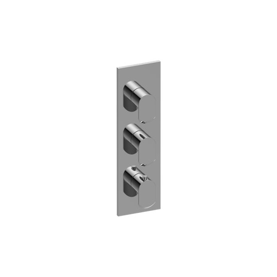 Graff G-8057-LM45E0-T M-Series Square 3-Hole Trim Plate with Phase Handles - Vertical Installation