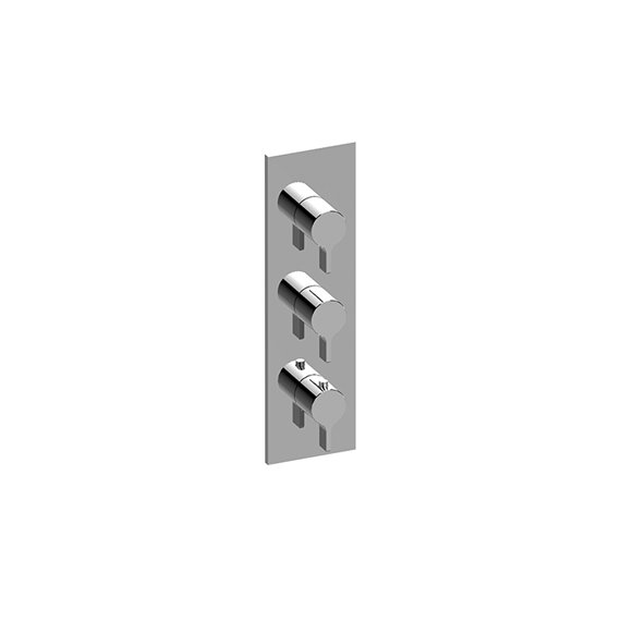 Graff G-8057-LM46E0-T M-Series Square 3-Hole Trim Plate with Terra Handles - Vertical Installation