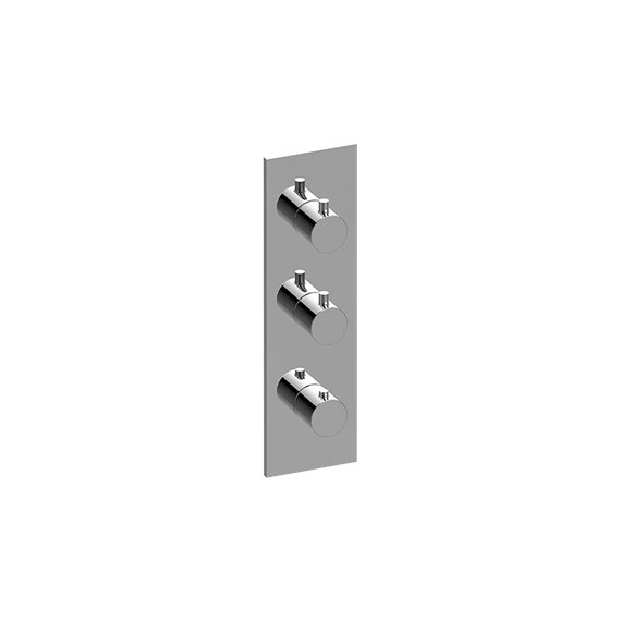 Graff G-8057-RH0-T M-Series Square Thermostatic 3-Hole Trim Plate and Handle - Trim Only 