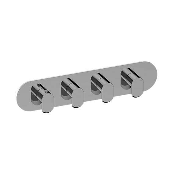 Graff G-8058H-LM45E0-T M-Series Round 4-Hole Trim Plate with Phase Handles - Horizontal Installation