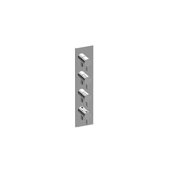 Graff G-8059-LM46E0-T M-Series Square 4-Hole Trim Plate with Terra Handles - Vertical Installation