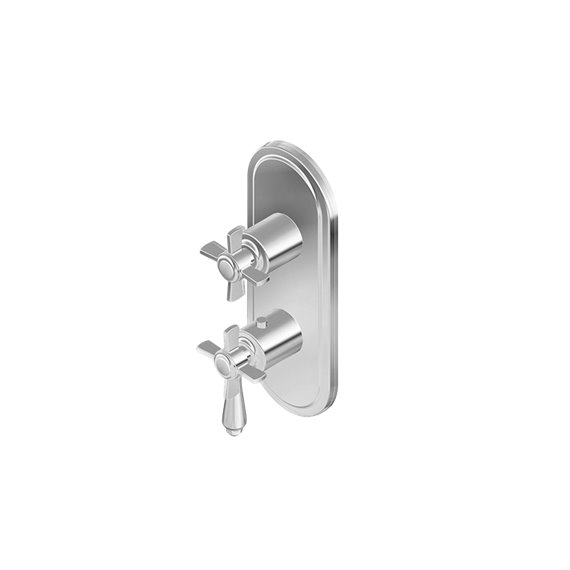 Graff G-8086-C16E0-T M-Series Camden 2-Hole Trim Plate with Cross Handles - Vertical Installation