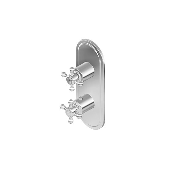 Graff G-8086-C2E0-T M-Series Transitional 2-Hole Trim Plate with Cross Handles - Vertical Installation