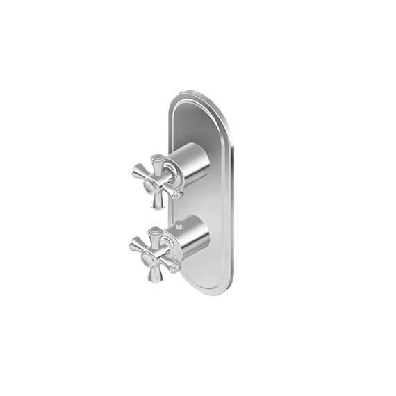 Graff G-8086-C3E0-T M-Series Transitional 2-Hole Trim Plate with Cross Handles - Vertical Installation