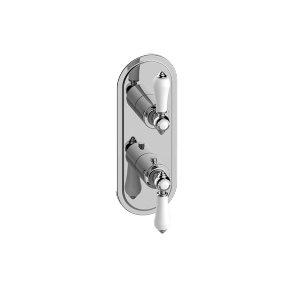 Graff G-8086-LC1E0-T M-Series Transitional 2-Hole Trim Plate with Handles - Vertical Installation