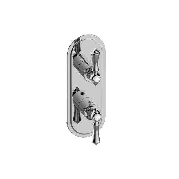 Graff G-8086-LM15E0-T M-Series Transitional 2-Hole Trim Plate with Lever Handles - Vertical Installation