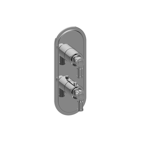 Graff G-8086-LM21E0-T M-Series Transitional 2-Hole Trim Plate with Bali Handles - Vertical Installation