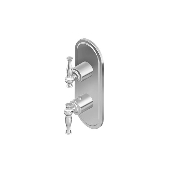 Graff G-8086-LM22E0-T M-Series Transitional 2-Hole Trim Plate with Cross Handles - Vertical Installation