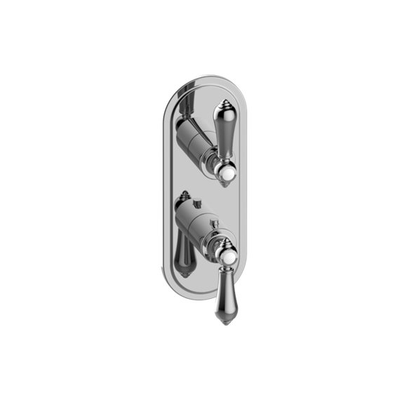 Graff G-8086-LM34E0-T M-Series Transitional 2-Hole Trim Plate with Handles - Vertical Installation