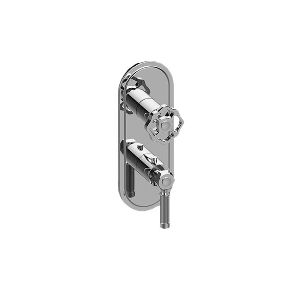 Graff G-8086-LM56C18-T M-Series Transitional 2-Hole Trim Plate with Vintage Handles - Vertical Installation