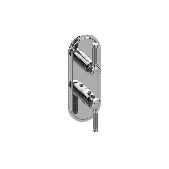 Graff G-8086-LM56E0-T M-Series Transitional 2-Hole Trim Plate with Vintage Handles - Vertical Installation