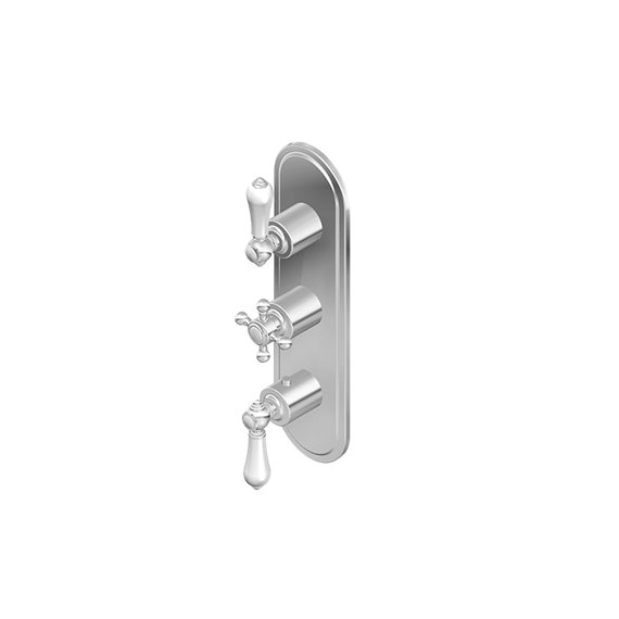 Graff G-8087-ALC1C2-T M-Series Transitional 3-Hole Trim Plate with Handles - Vertical Installation