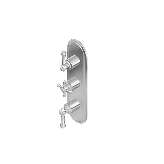 Graff G-8087-ALM15C2-T M-Series Transitional 3-Hole Trim Plate with Handles - Vertical Installation