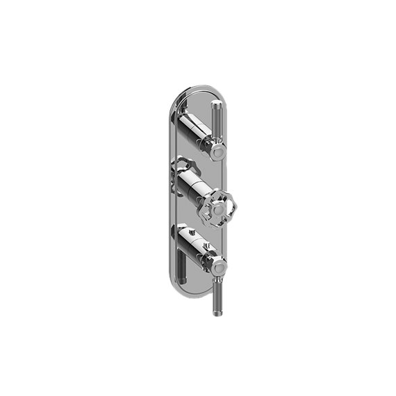 Graff G-8087-ALM56C18-T M-Series Transitional 3-Hole Trim Plate with Vintage Handles - Vertical Installation