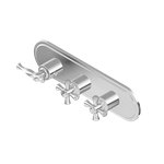 Graff G-8087H-LM22C3-T M-Series Transitional 3-Hole Trim Plate with Cross Handles - Horizontal Installation