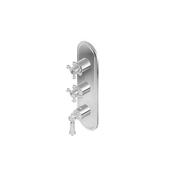 Graff G-8087-LM15C2-T M-Series Transitional 3-Hole Trim Plate with Handles - Vertical Installation